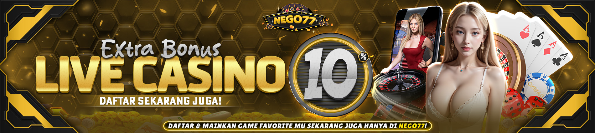 dapatkan saldo 2 kali lipat di live casino online nego77